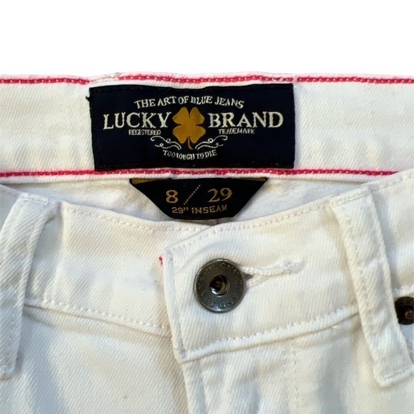 Lucky Brand White Charlie Skinny Jeans Sz. 8 - Picture 3 of 14
